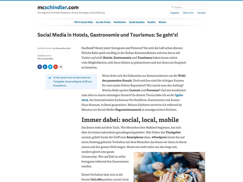Screenshot mcschindler.com